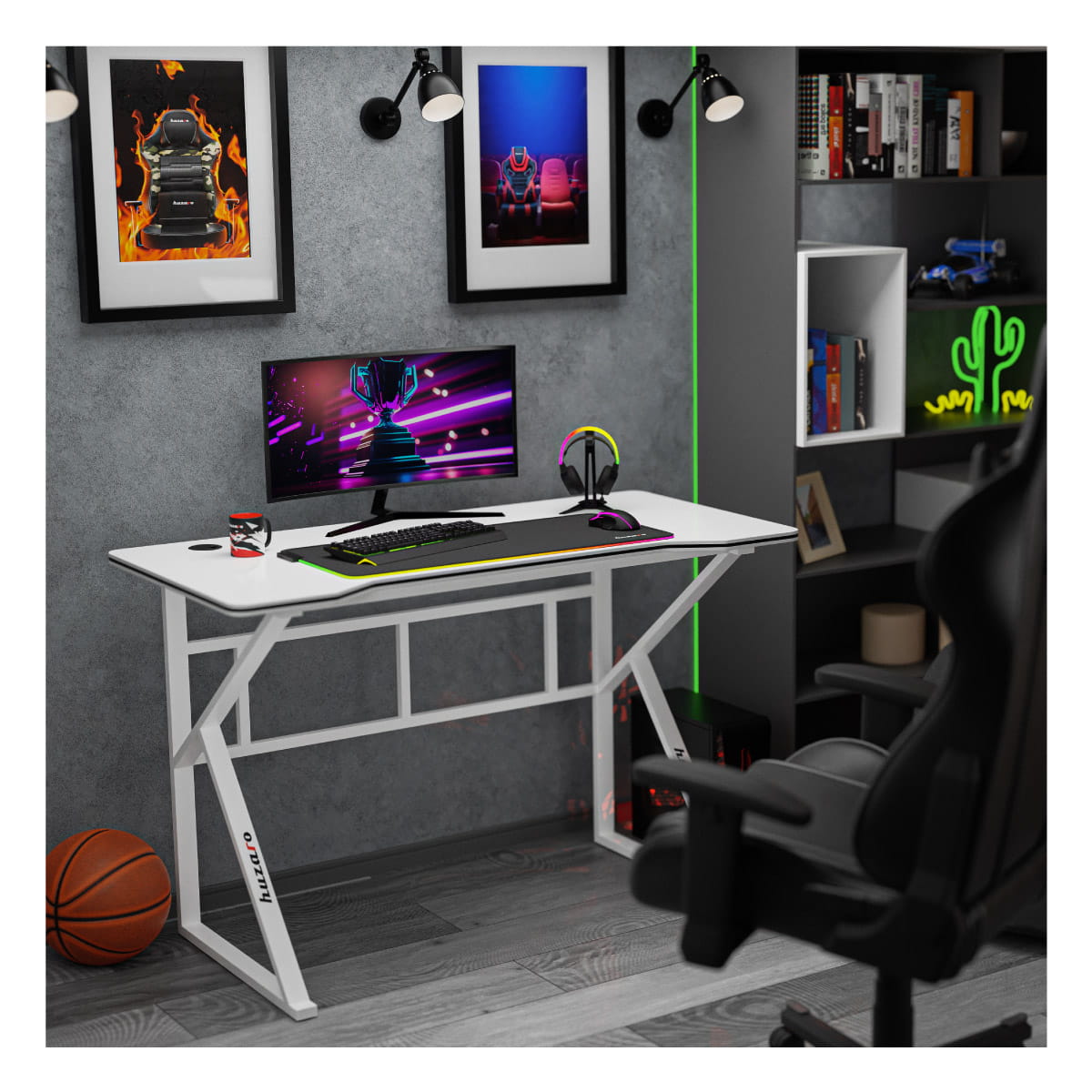 Huzaro Hero 1.6 Gaming-Schreibtisch Weiß