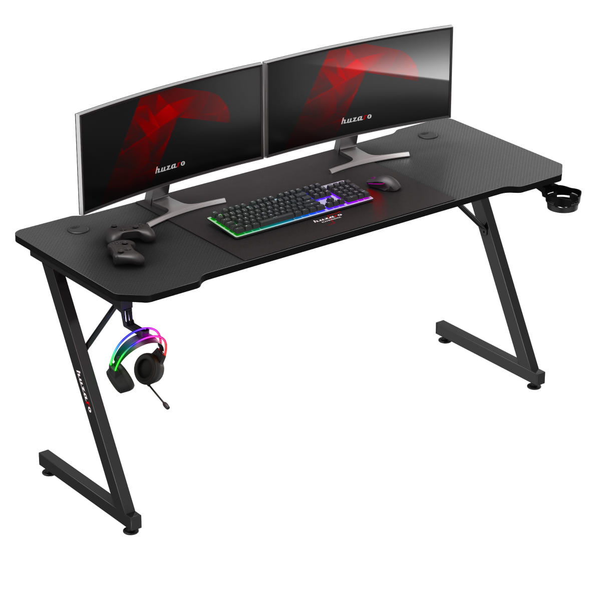 Huzaro Hero 4.8 Schwarzer Gaming-Schreibtisch