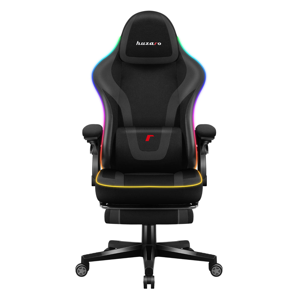 Huzaro Force 4.6 Schwarz Mesh RGB LED Smart Gaming-Stuhl