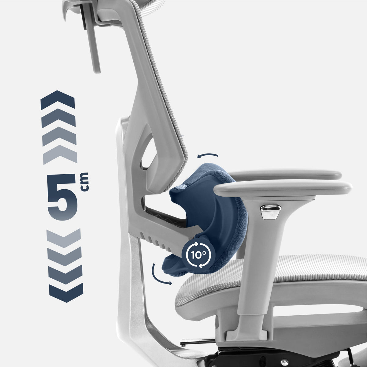 Ergonomischer Stuhl Mark Adler Expert 8.7 Grau Mesh