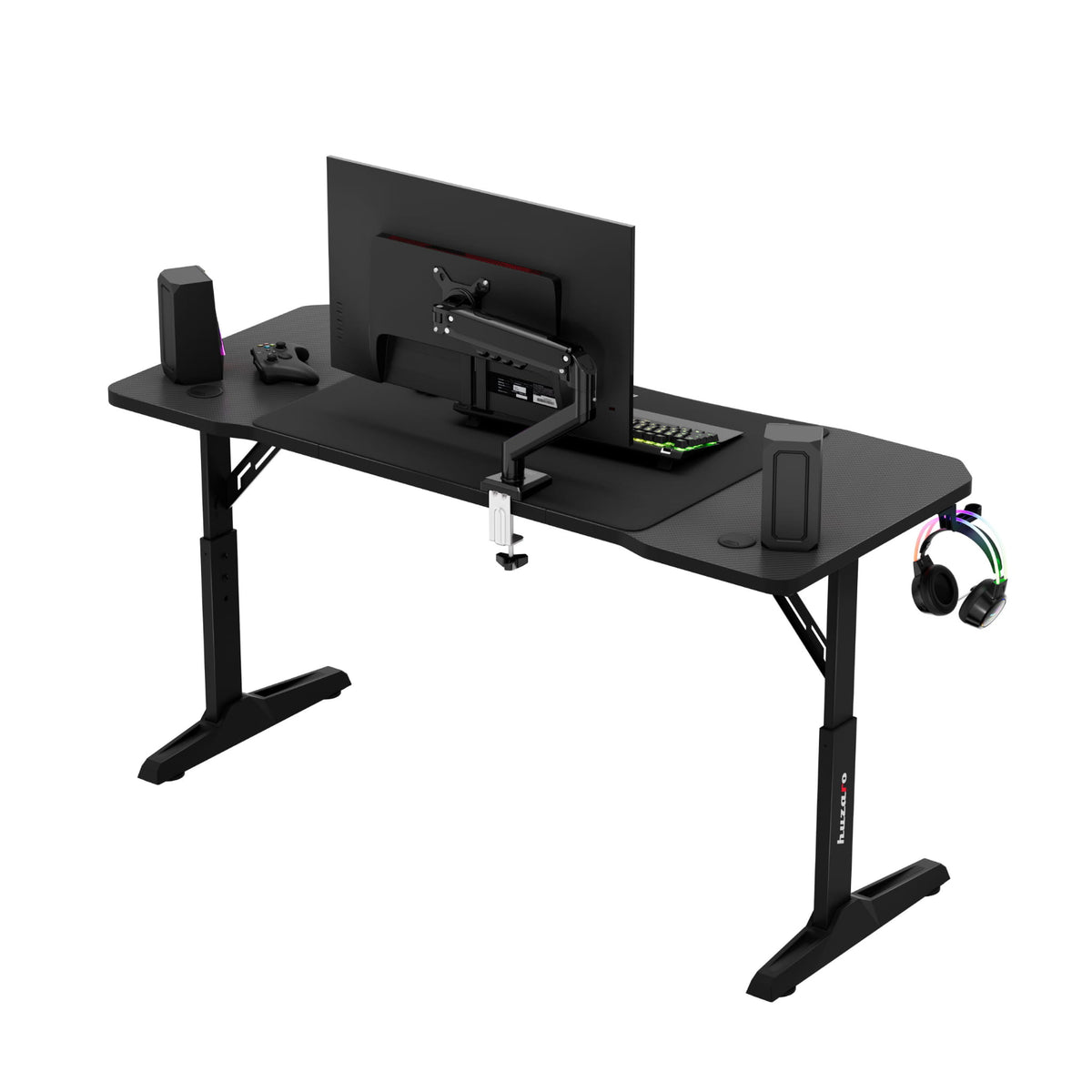 Huzaro Hero 3.6 Schwarzer Gaming-Schreibtisch 140 cm