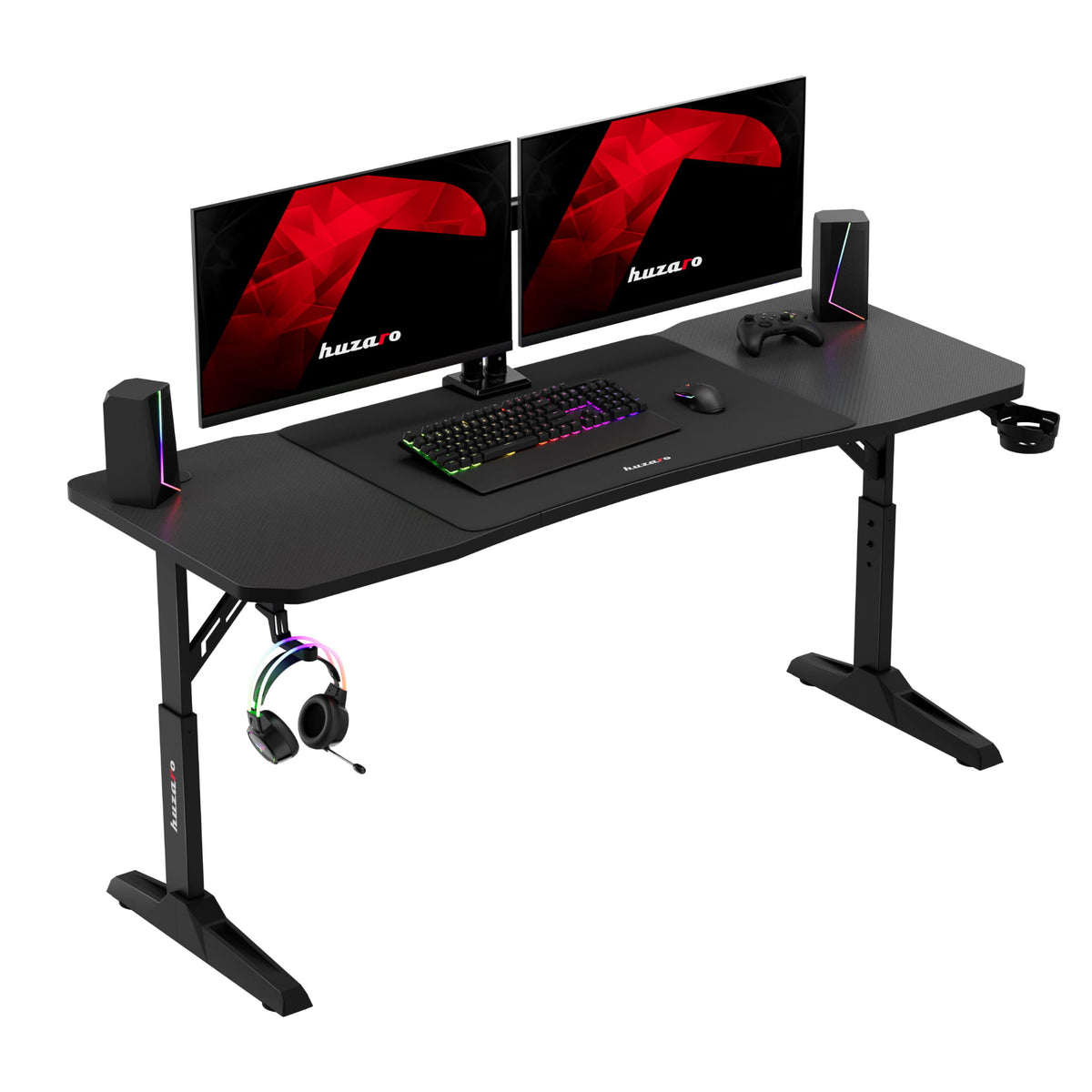 Gaming-Schreibtisch Huzaro Hero 4.6 Schwarz 160 cm
