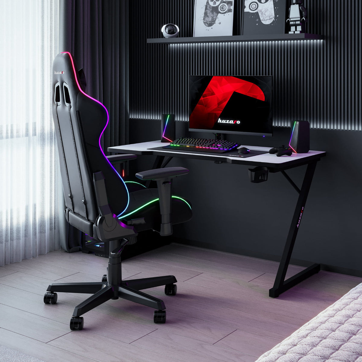 Huzaro Hero 2.5 Weiß Gaming-Schreibtisch