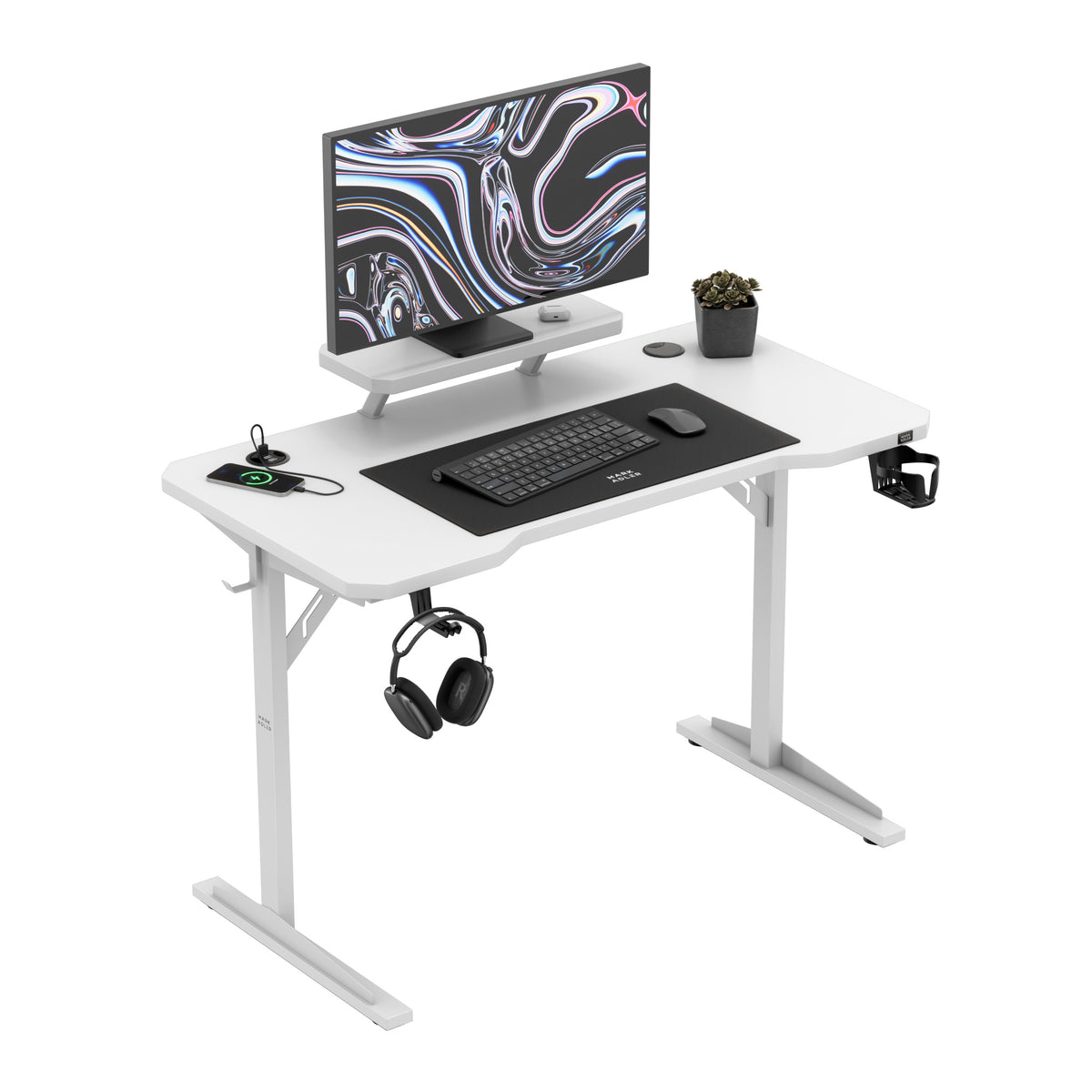 Computerschreibtisch mit Regal Mark Adler Leader 5.1 White 115 cm