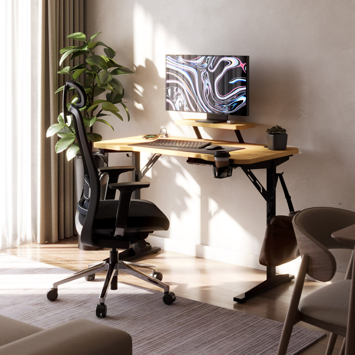 Computertisch mit Regal Mark Adler Leader 5.1 Oak 115 cm