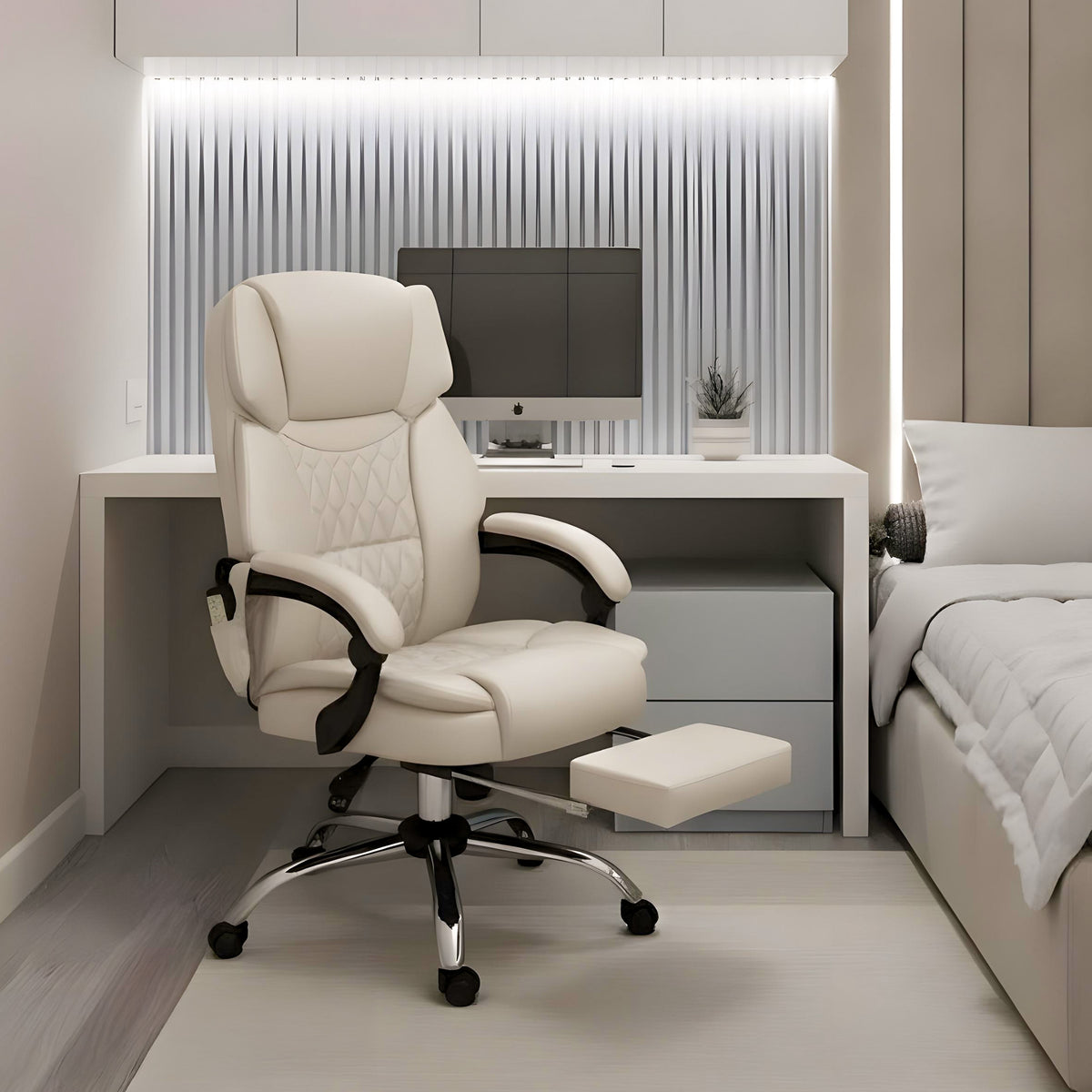 Mark Adler Boss 6.0 Beige Massage-Bürostuhl