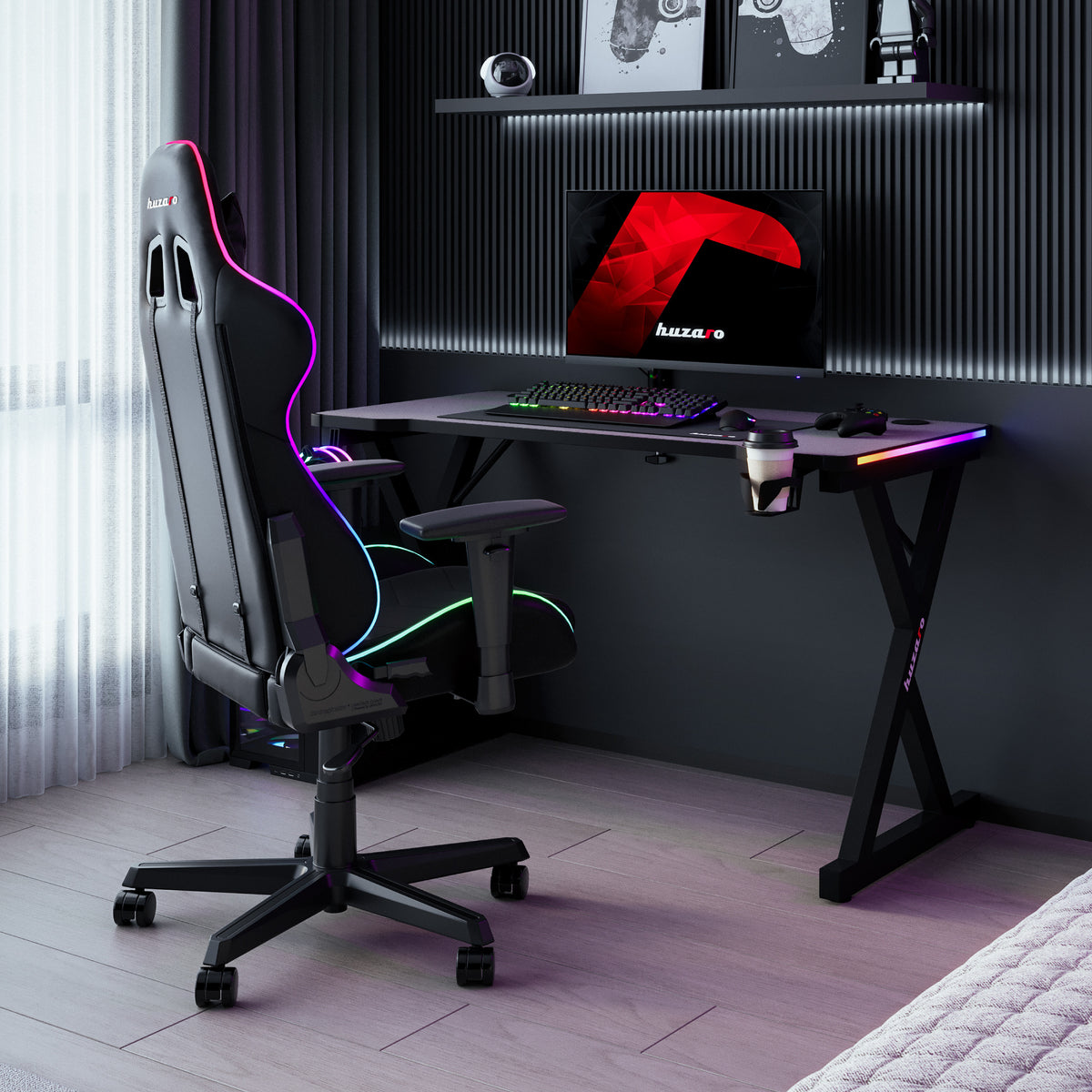 Huzaro Hero 2.3 RGB Gaming-Schreibtisch LED 120 cm