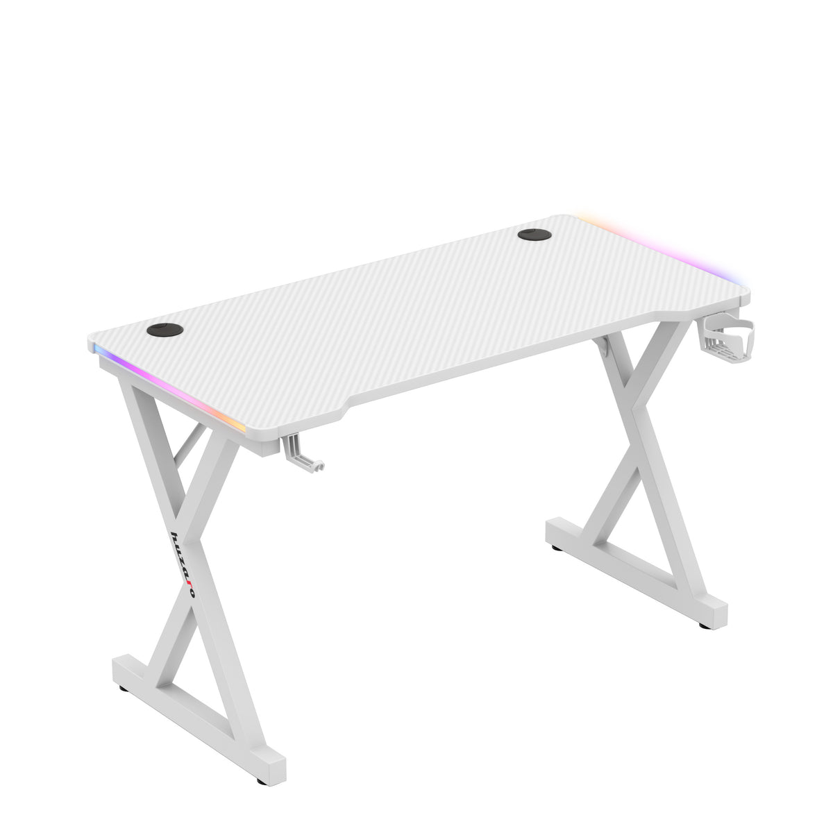 LED Gaming-Schreibtisch Huzaro Hero 2.3 RGB White 120 cm