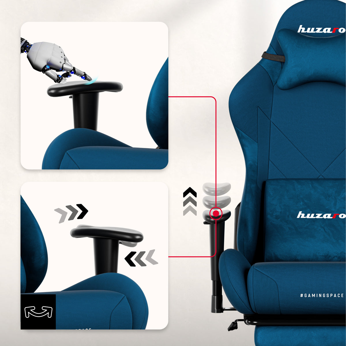 Huzaro Force 5.7 Blauer Gaming-Stuhl