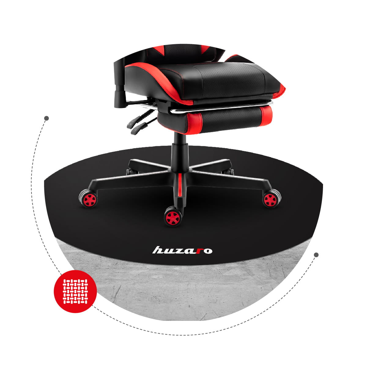 Gaming-Matte unter dem Sessel Huzaro FloorMat 3.0
