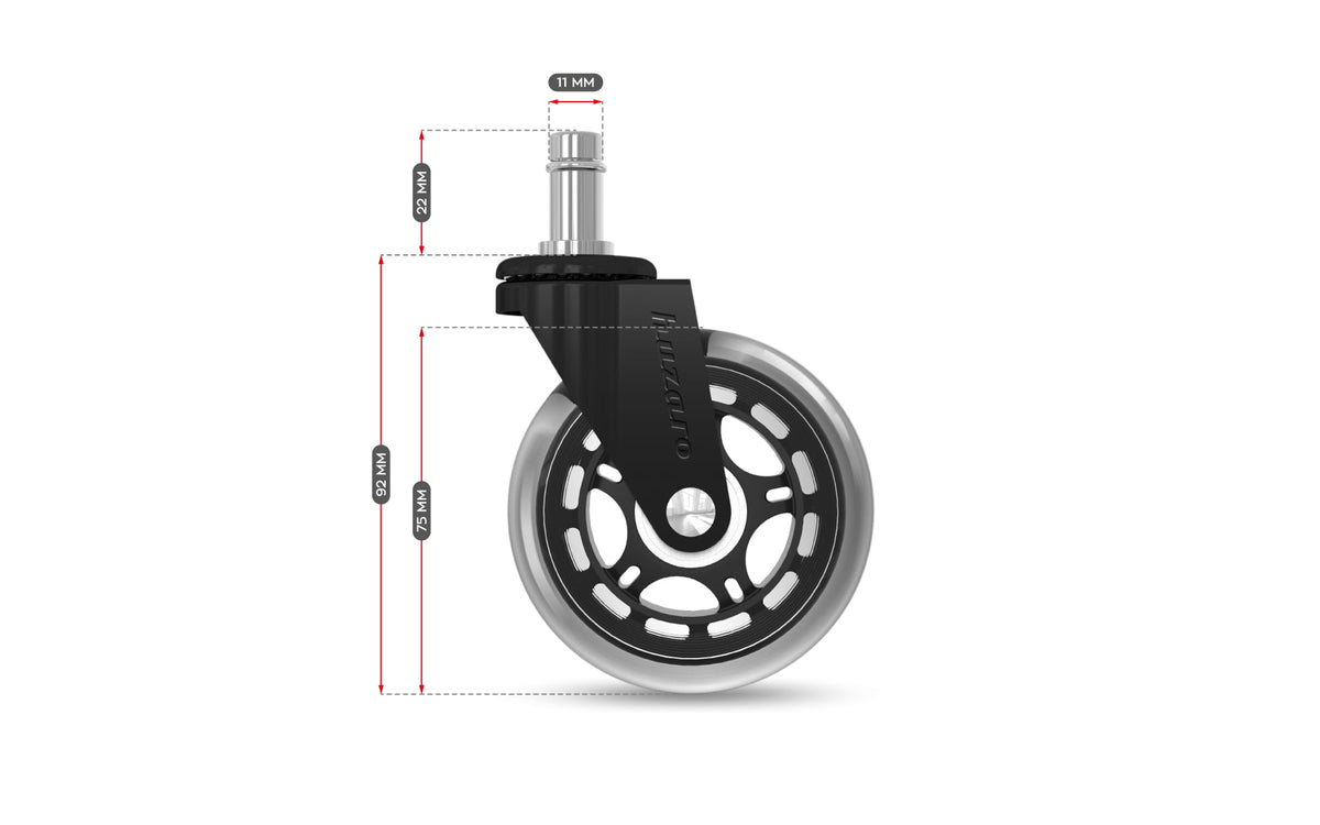 Rollen Sitzrollen Huzaro Casters 2.0 schwarz