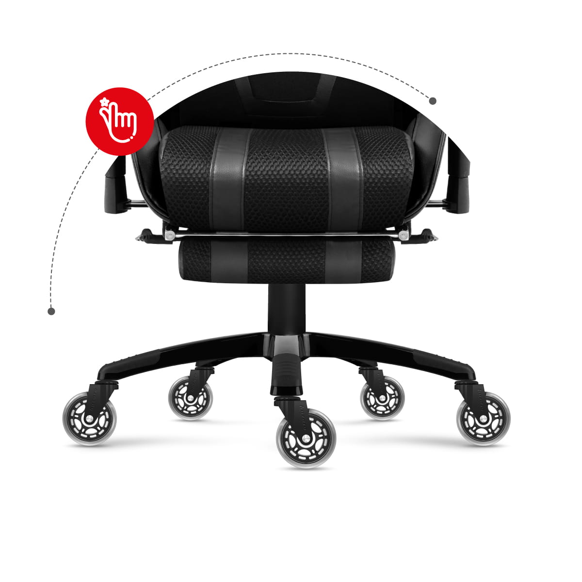 Rollen Sitzrollen Huzaro Casters 2.0 schwarz