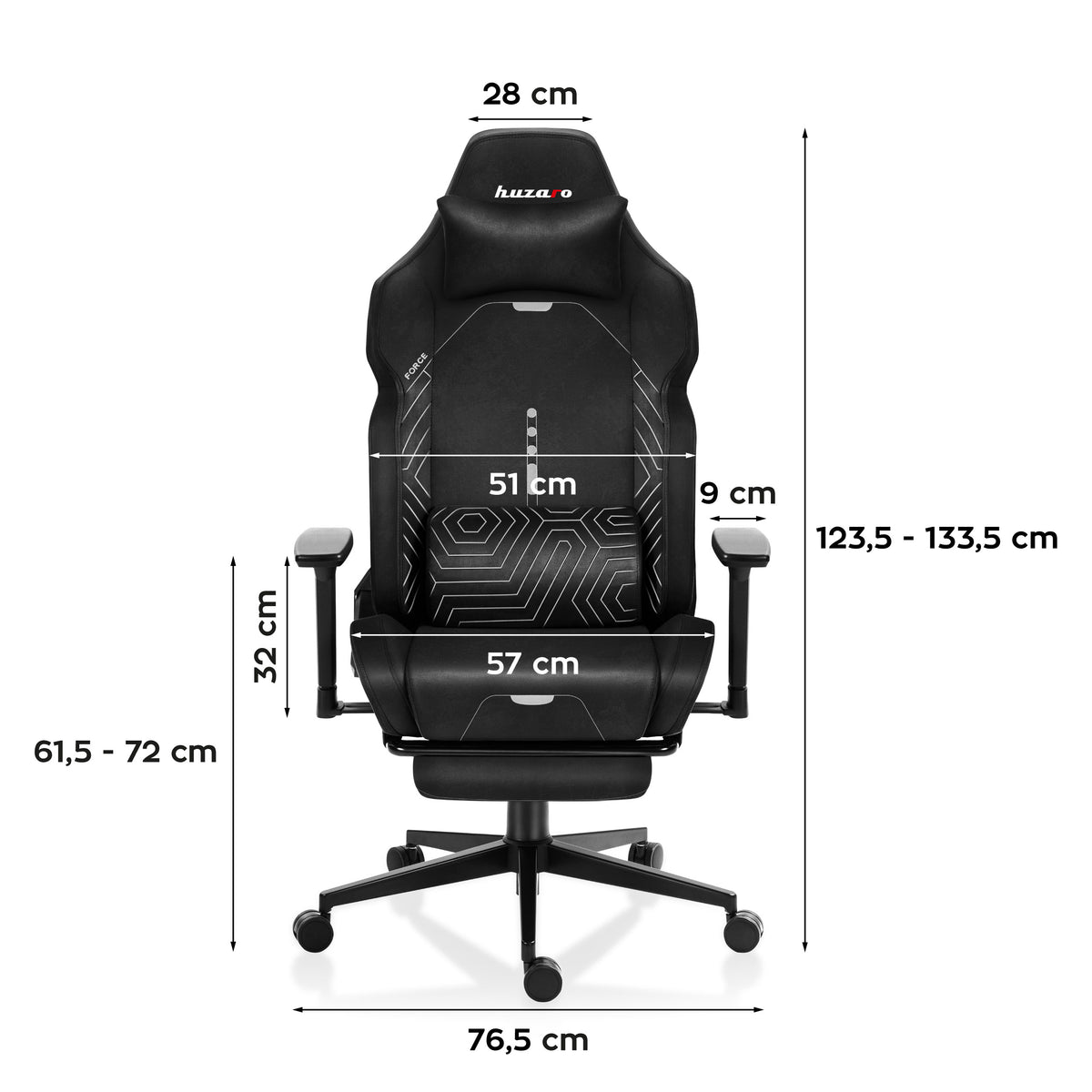 Huzaro Force 8.1 Schwarz Gaming Stuhl