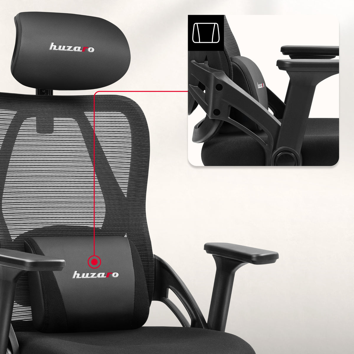 Huzaro Combat 2.7 Gaming-Stuhl Black