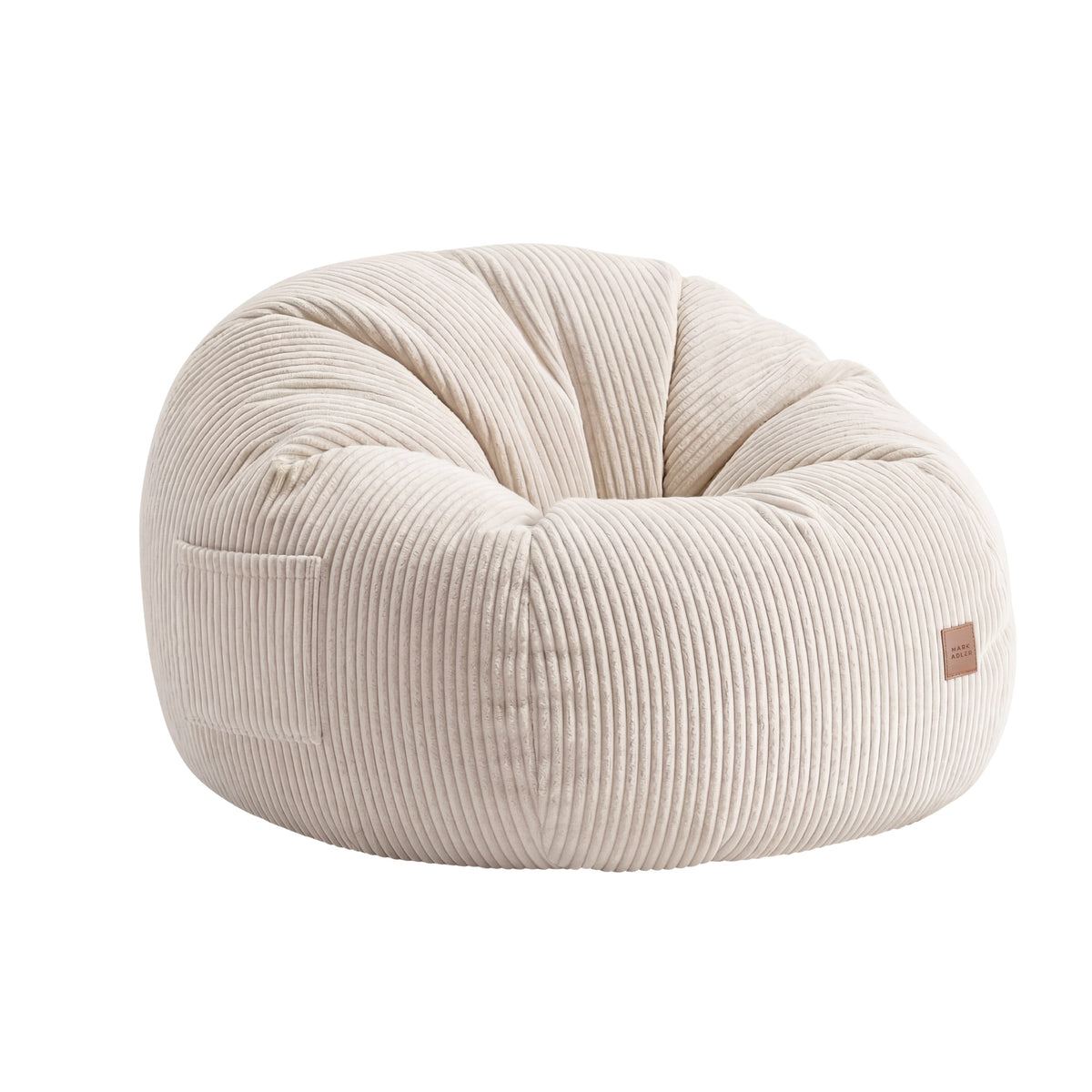 Sitzsack Cordsofa mit Fußstütze Mark Adler Comfy 3.0 Beige