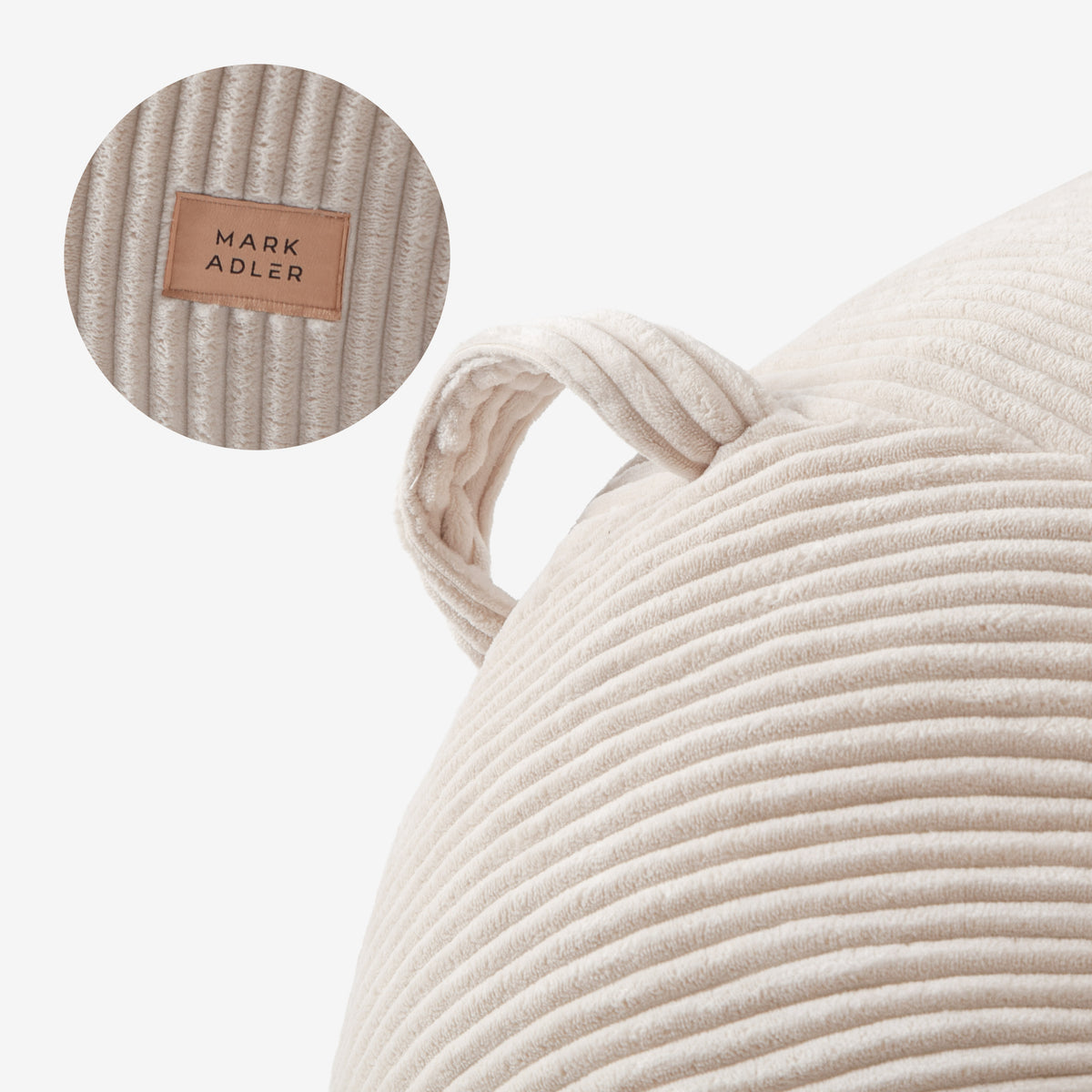 Sitzsack Cordsofa mit Fußstütze Mark Adler Comfy 3.0 Beige