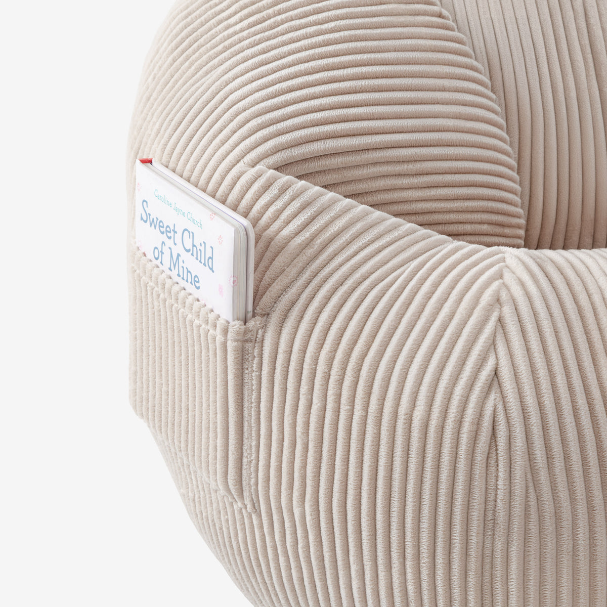Sitzsack Cordsofa mit Fußstütze Mark Adler Comfy 3.0 Beige