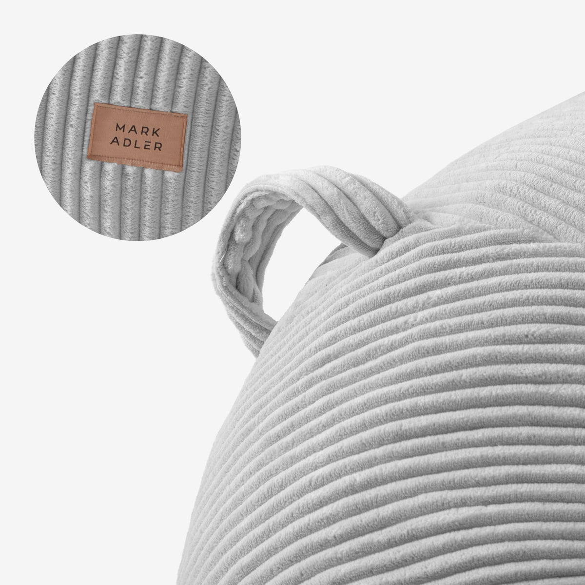 Cord-Sitzsack mit Fußstütze Mark Adler Comfy 3.0 Grey