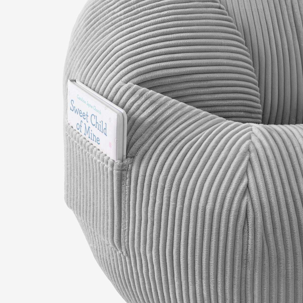Cord-Sitzsack mit Fußstütze Mark Adler Comfy 3.0 Grey