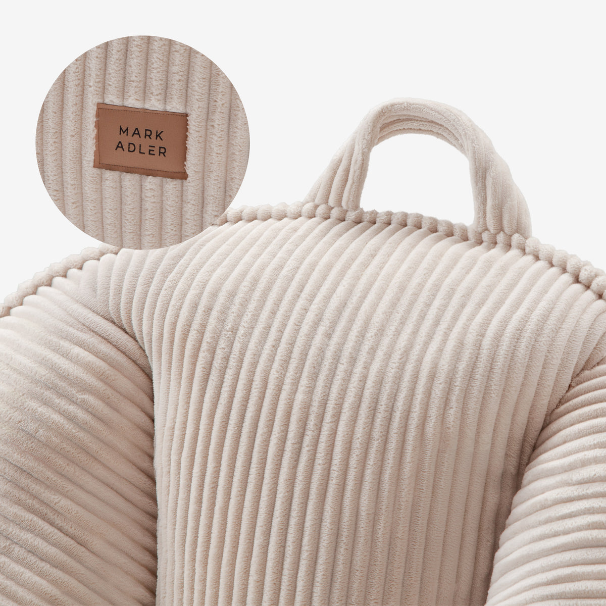 Sitzsack mit Rückenlehne Kordsamt Mark Adler Comfy 4.0 Beige