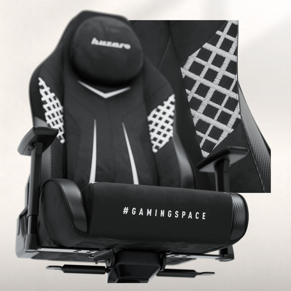 Fotel gamingowy zamszowy Huzaro Force 8.3 Carbon Black
