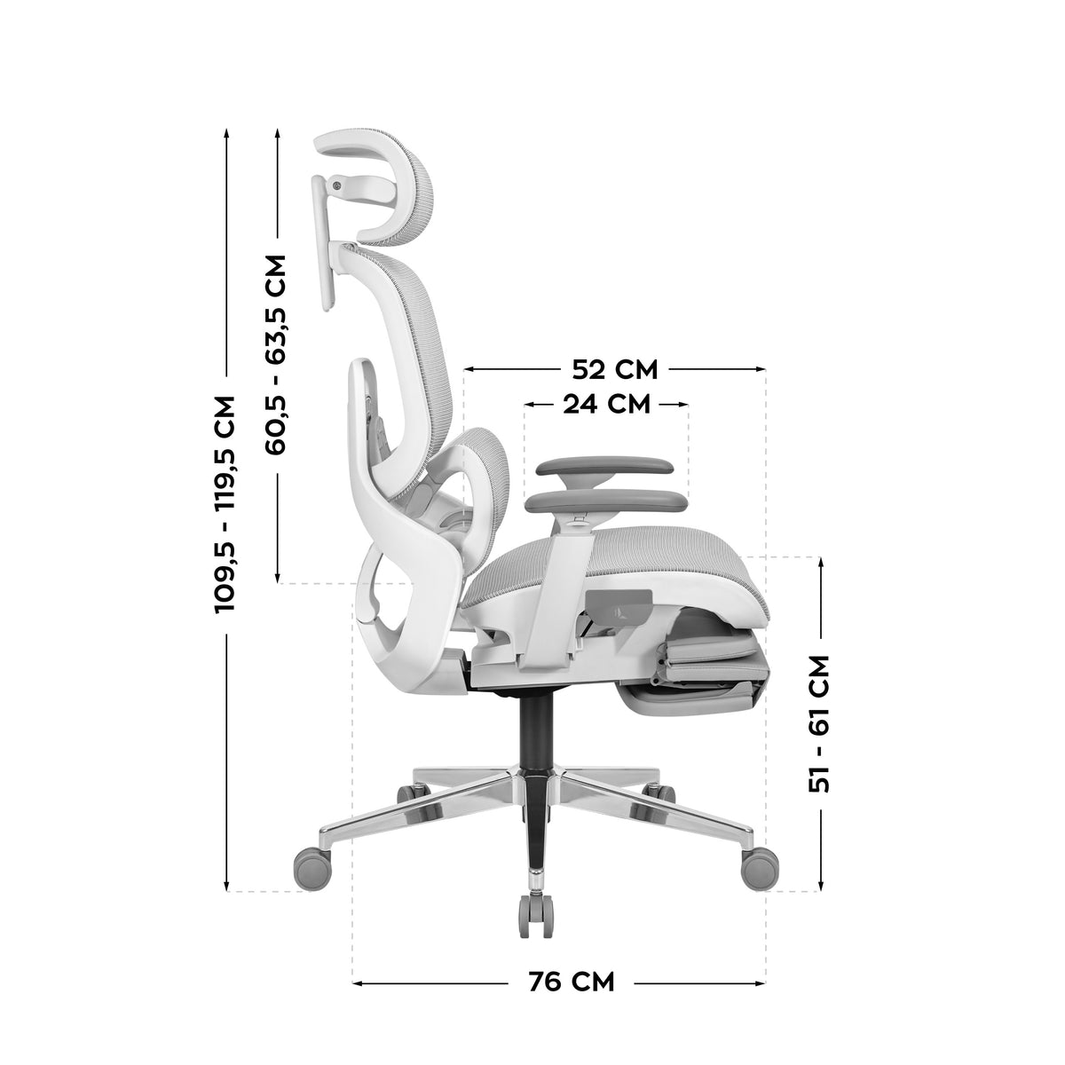Mark Adler Expert 9.3 Grauer ergonomischer Stuhl 