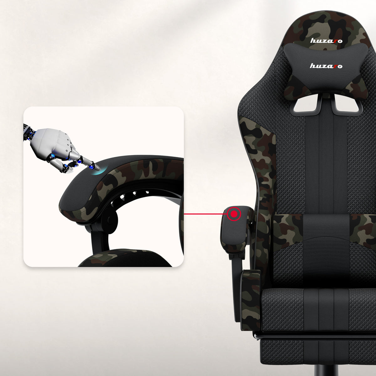 Huzaro Force 4.7 Camo Mesh Gaming-Stuhl