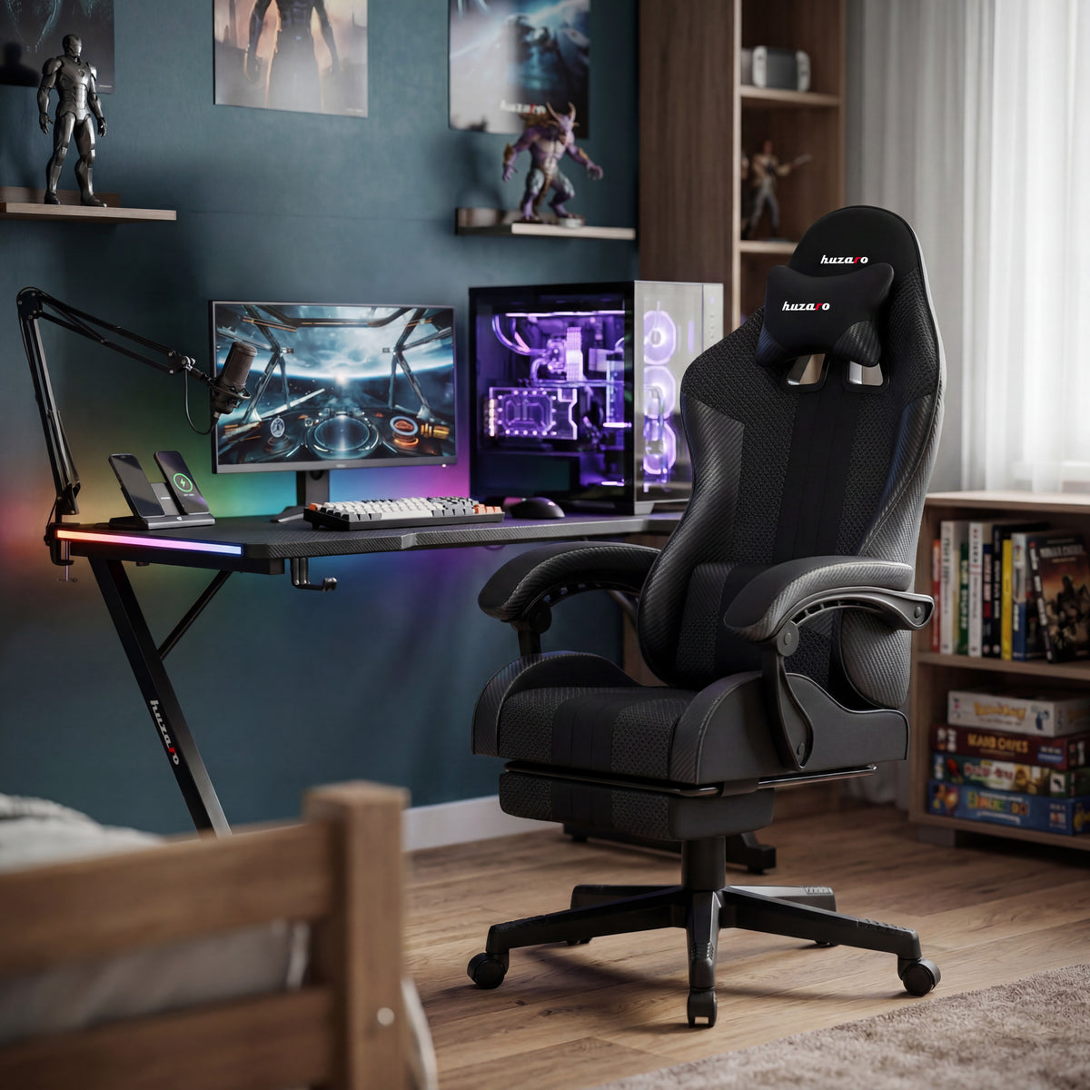 HUZARO Force 4.7 Carbon Mesh Gaming-Stuhl