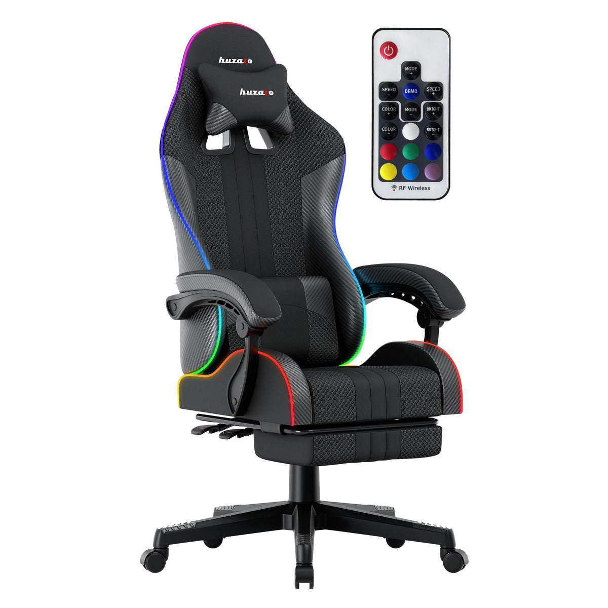 HUZARO Force 4.7 RGB LED Mesh Gaming-Stuhl