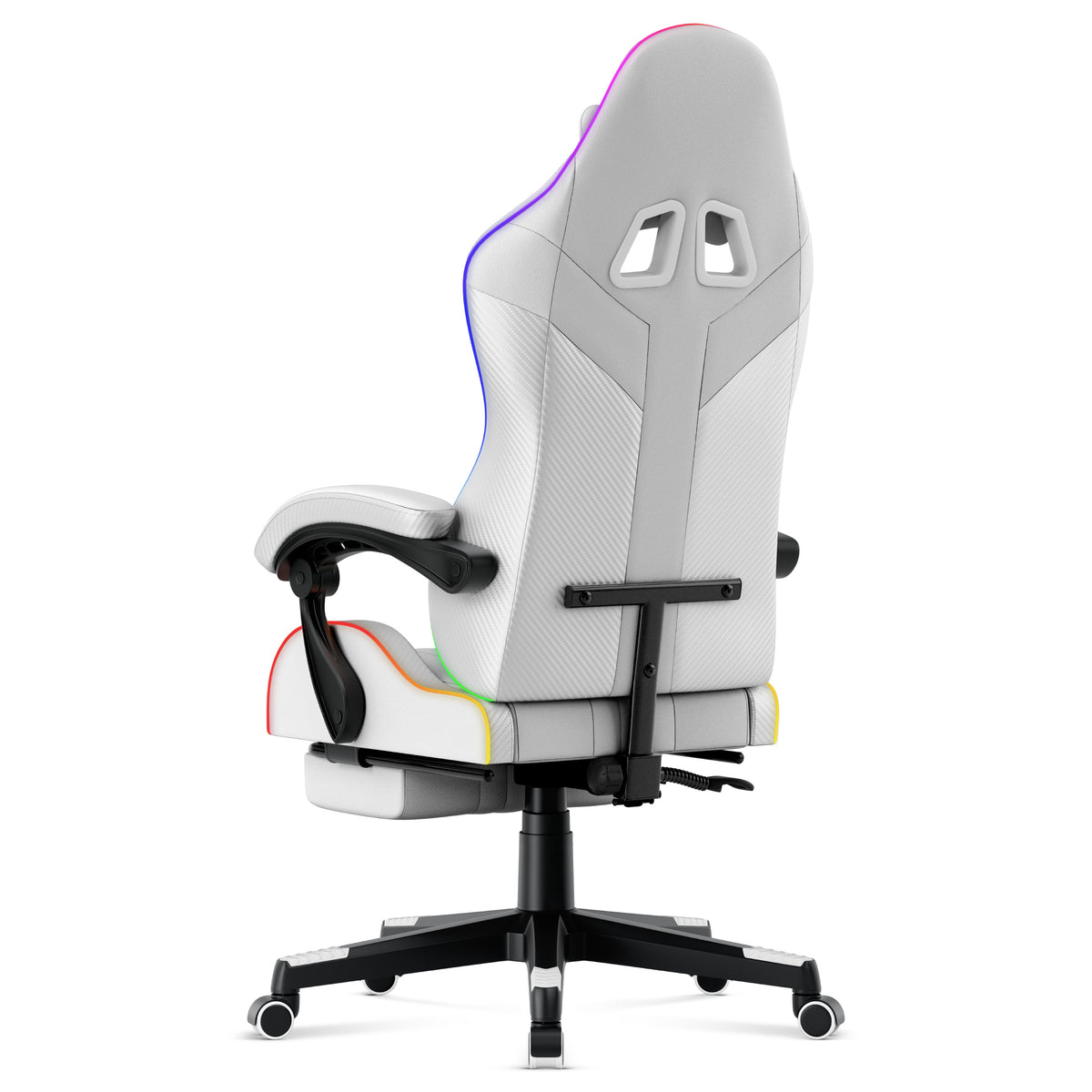 HUZARO Force 4.7 Weißer RGB-Gaming-Stuhl 