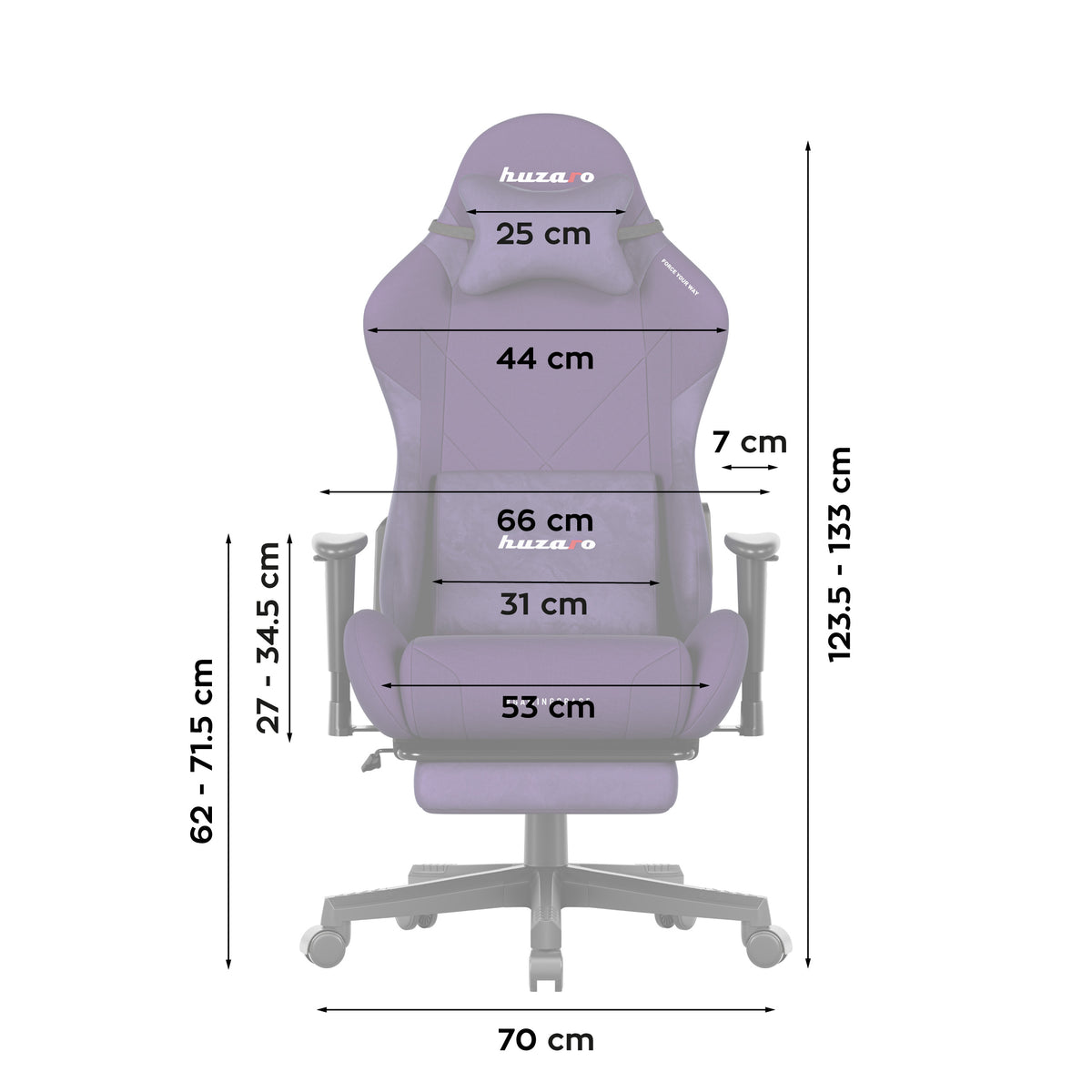 Huzaro Force 5.7 Lila Gaming-Stuhl