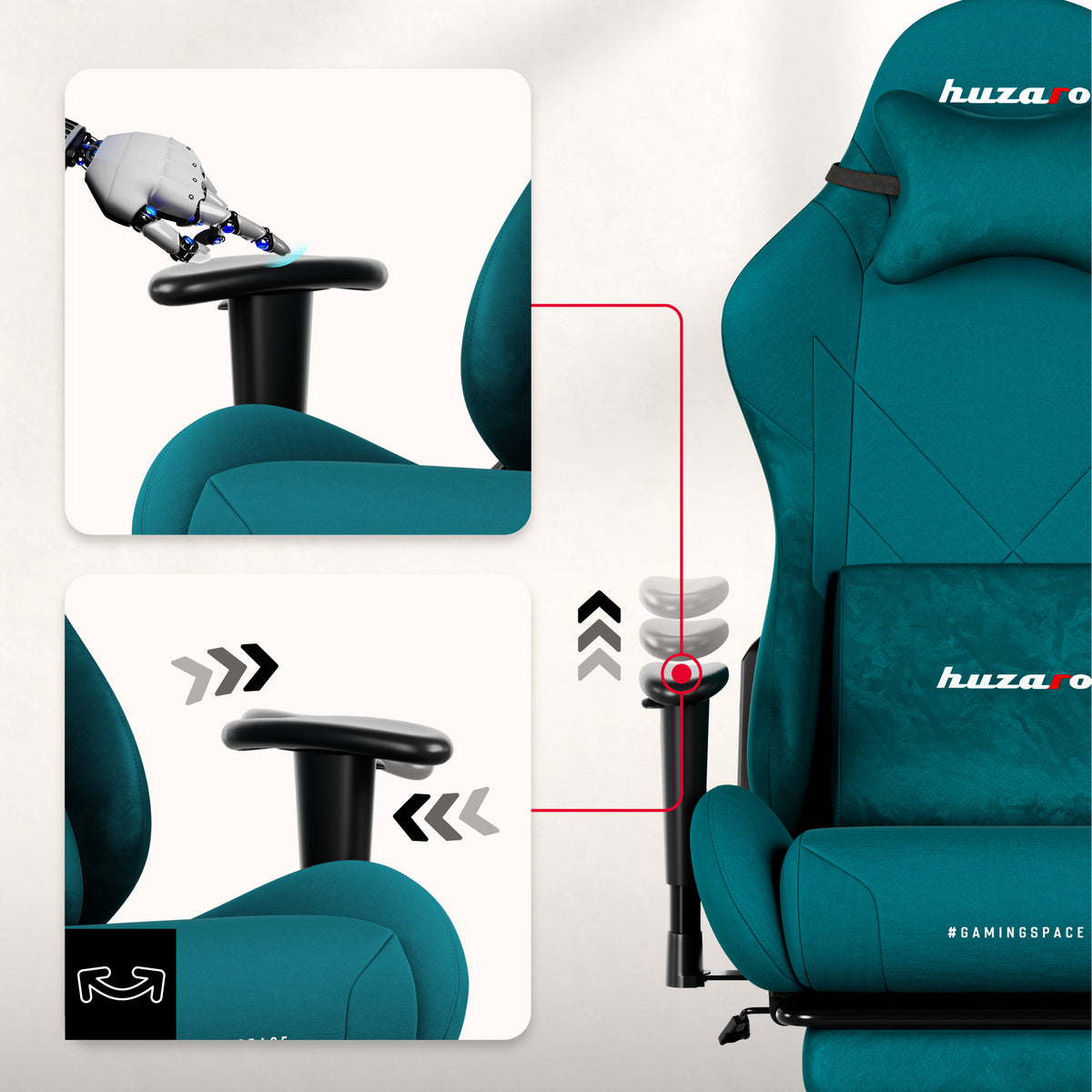 Huzaro Force 5.7 Gaming-Stuhl in Teal