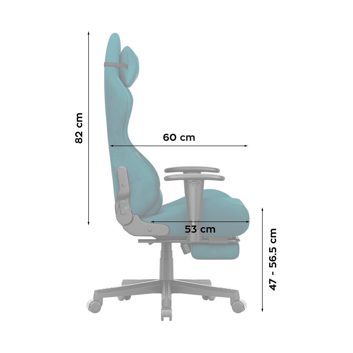 Huzaro Force 5.7 Gaming-Stuhl in Teal