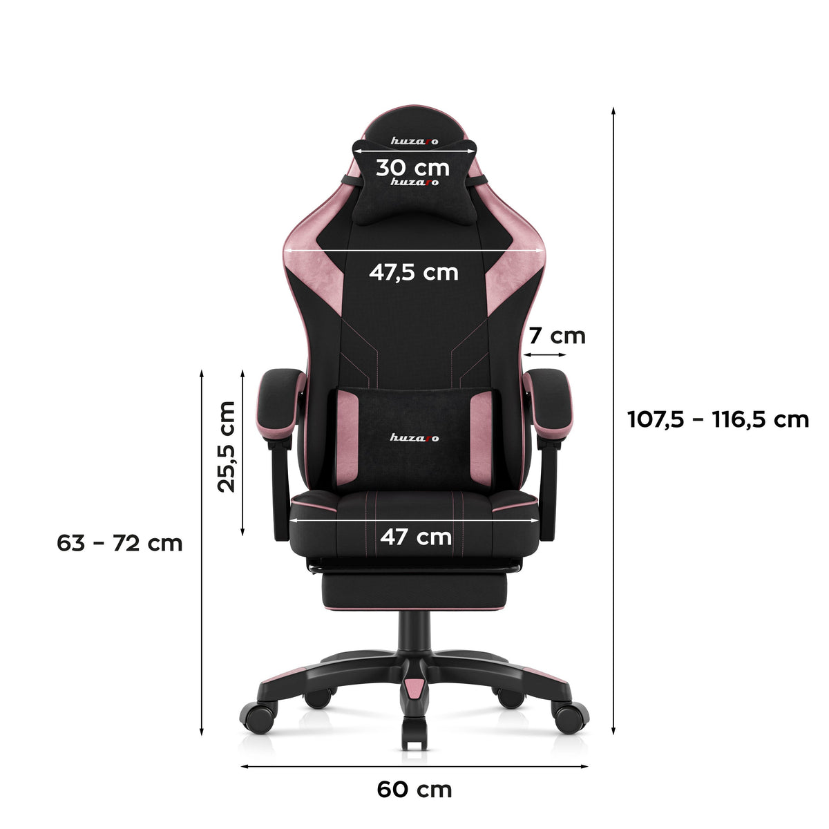 Huzaro Force 3.7 Pink Gaming Stuhl