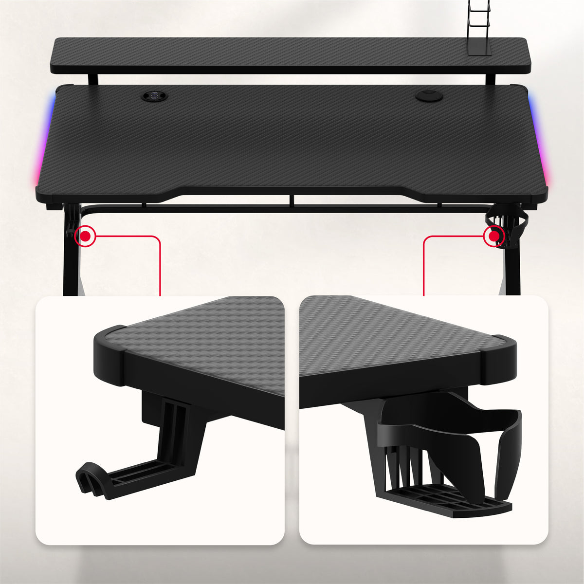 Huzaro Hero 5.0 RGB-LED-Gaming-Tisch