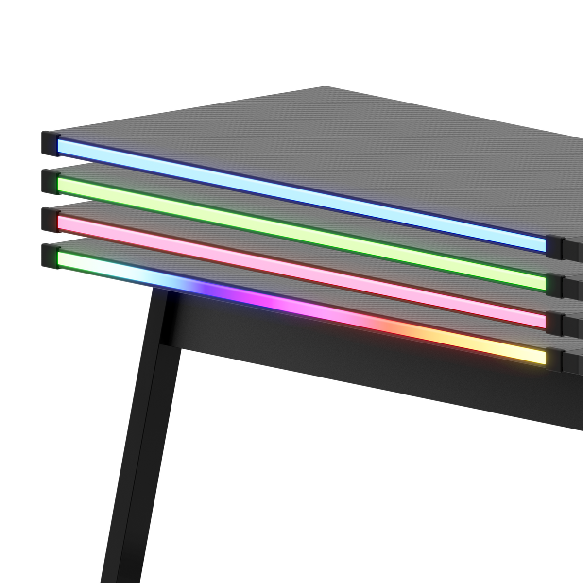 Huzaro Hero 6.0 RGB schwarz Eck-Gaming-Tisch