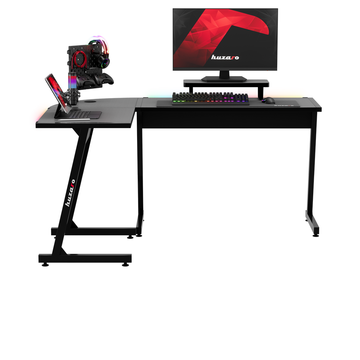 Huzaro Hero 6.0 RGB schwarz Eck-Gaming-Tisch