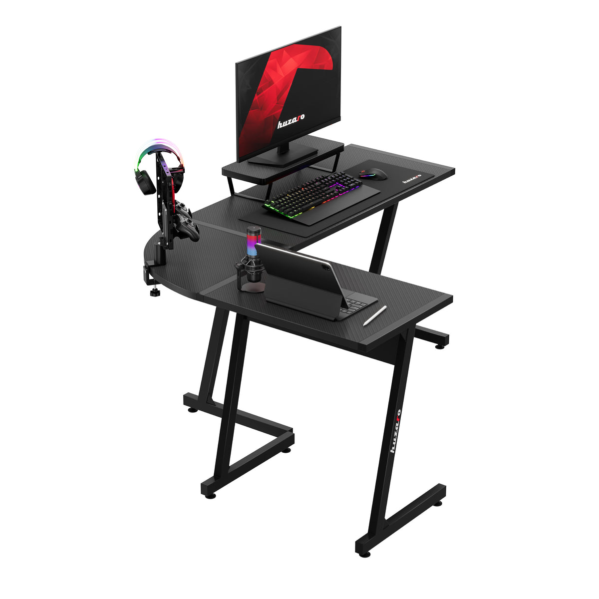 Huzaro Hero 6.0 Eck-Gaming-Schreibtisch schwarz