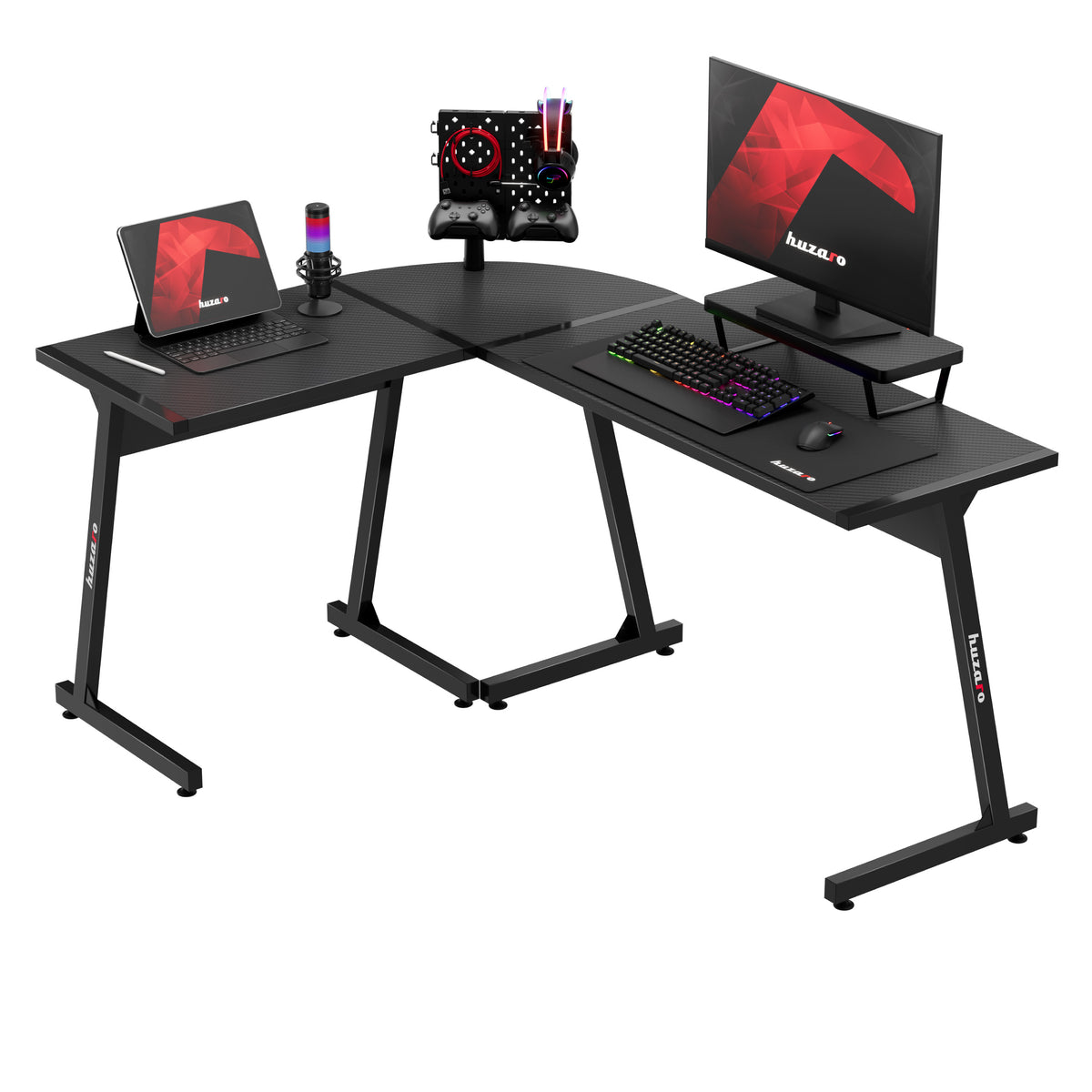 Huzaro Hero 6.0 Eck-Gaming-Schreibtisch schwarz