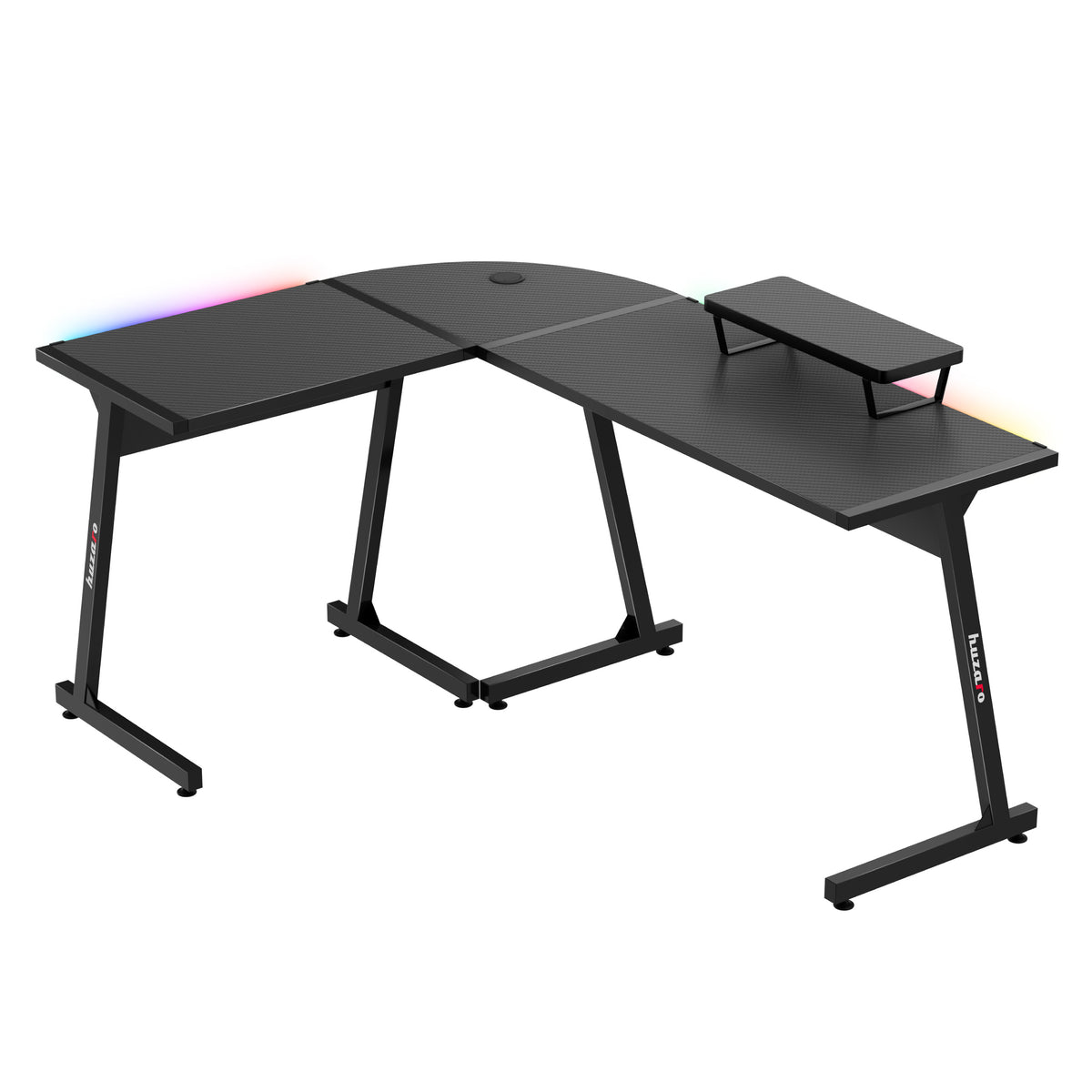 Huzaro Hero 6.0 RGB schwarz Eck-Gaming-Tisch