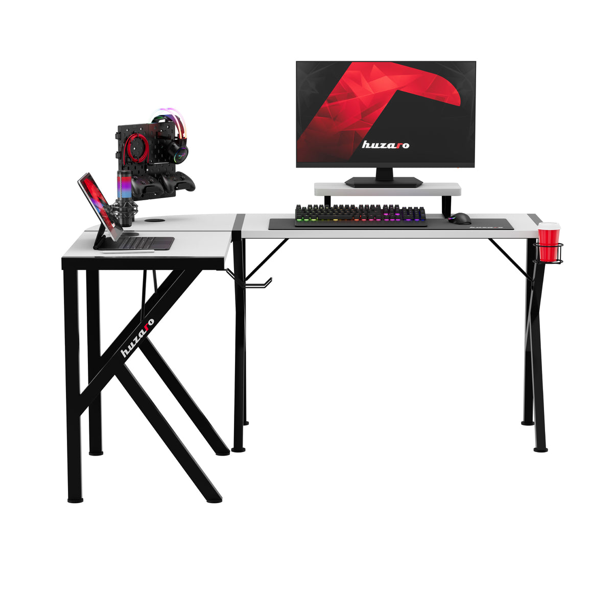 Huzaro Hero 6.3 Eck-Gaming-Schreibtisch weiß