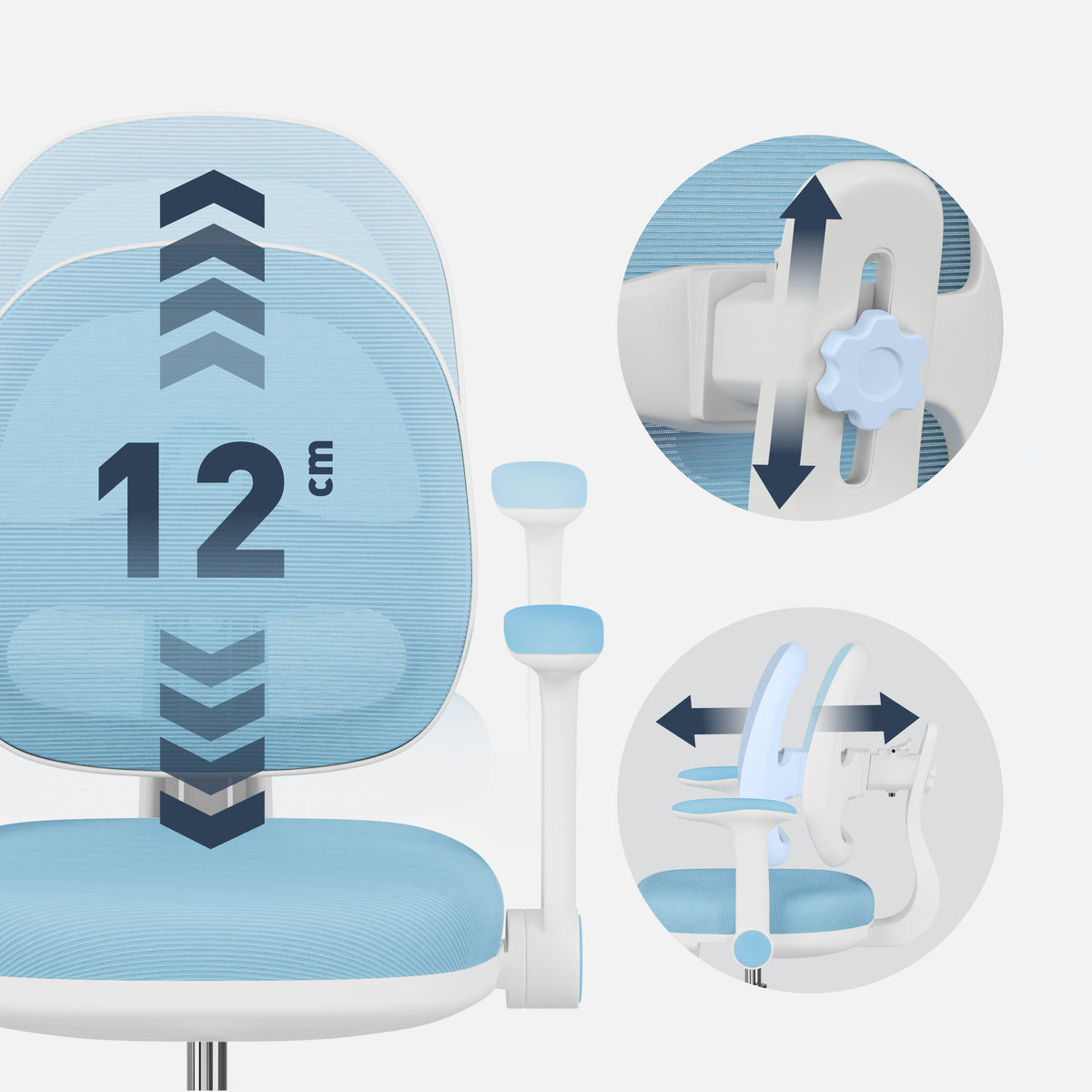 Ergonomischer Schreibtischstuhl für Kinder Mark Adler Junior 3.6 Blue