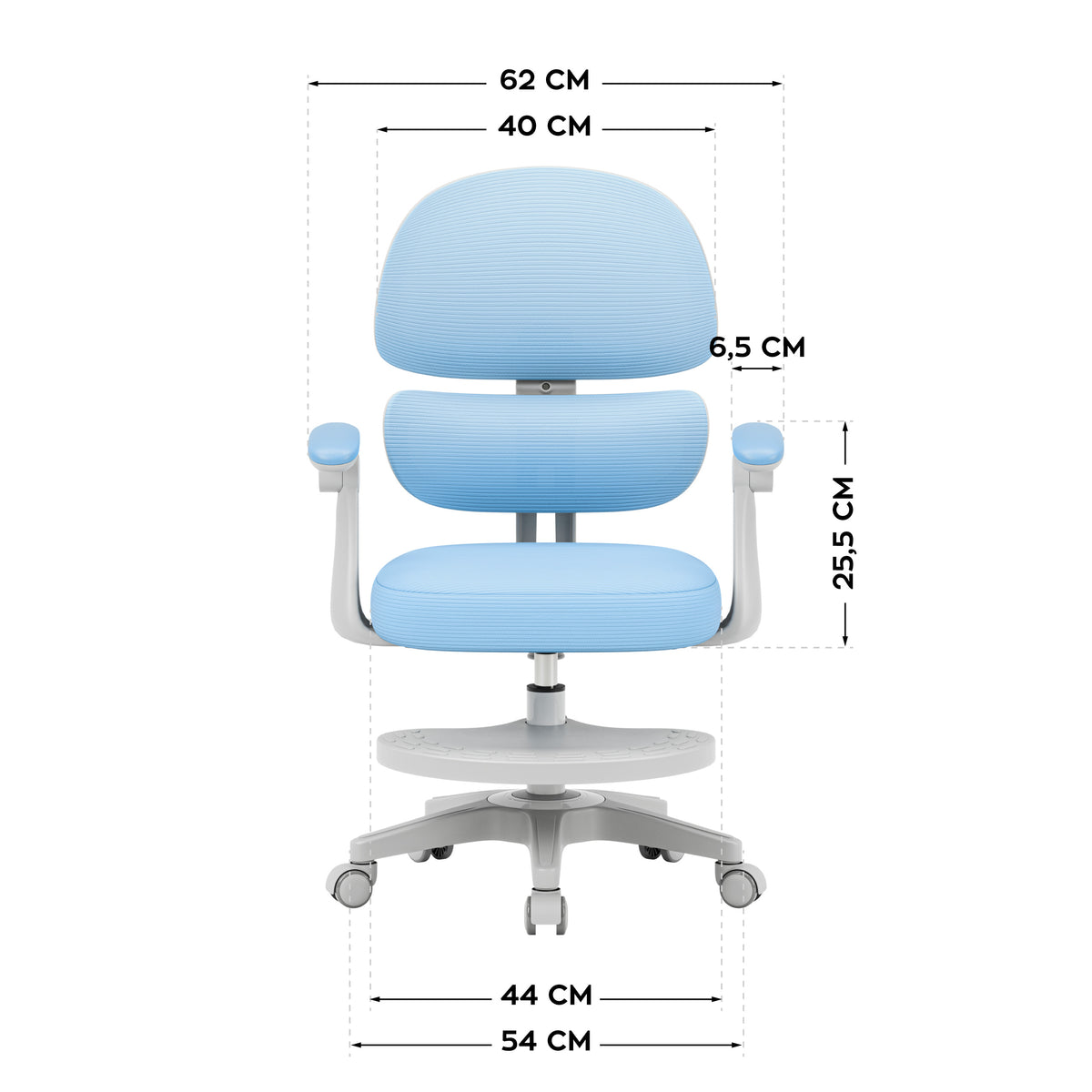 Mark Adler Junior 4.4 Blauer ergonomischer Kinderstuhl 