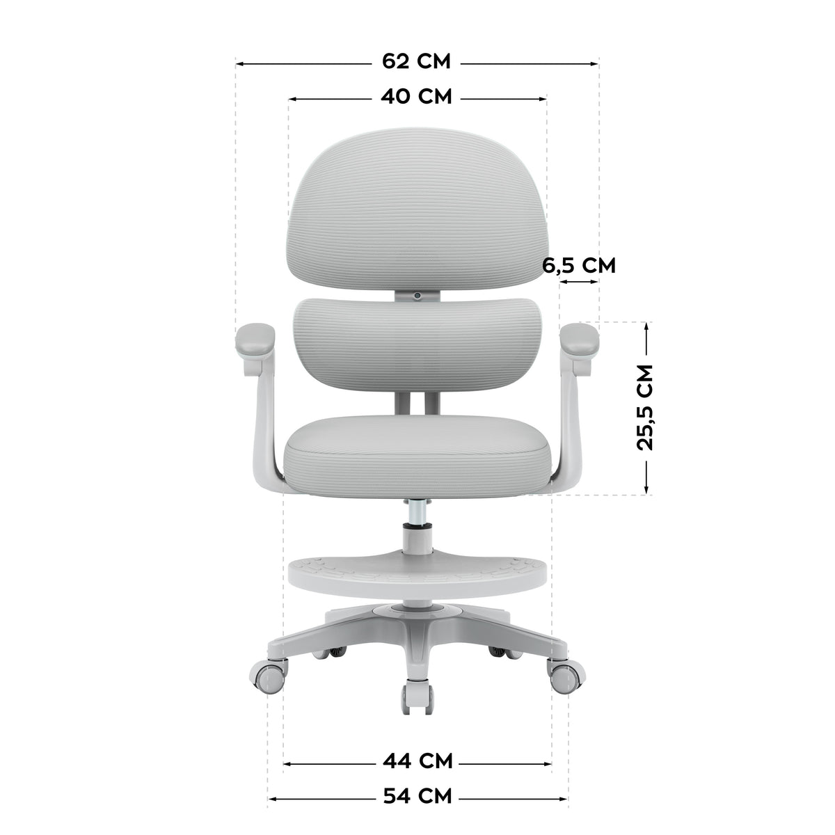 Ergonomischer Kinderschreibtischstuhl Mark Adler Junior 4.4 Grau
