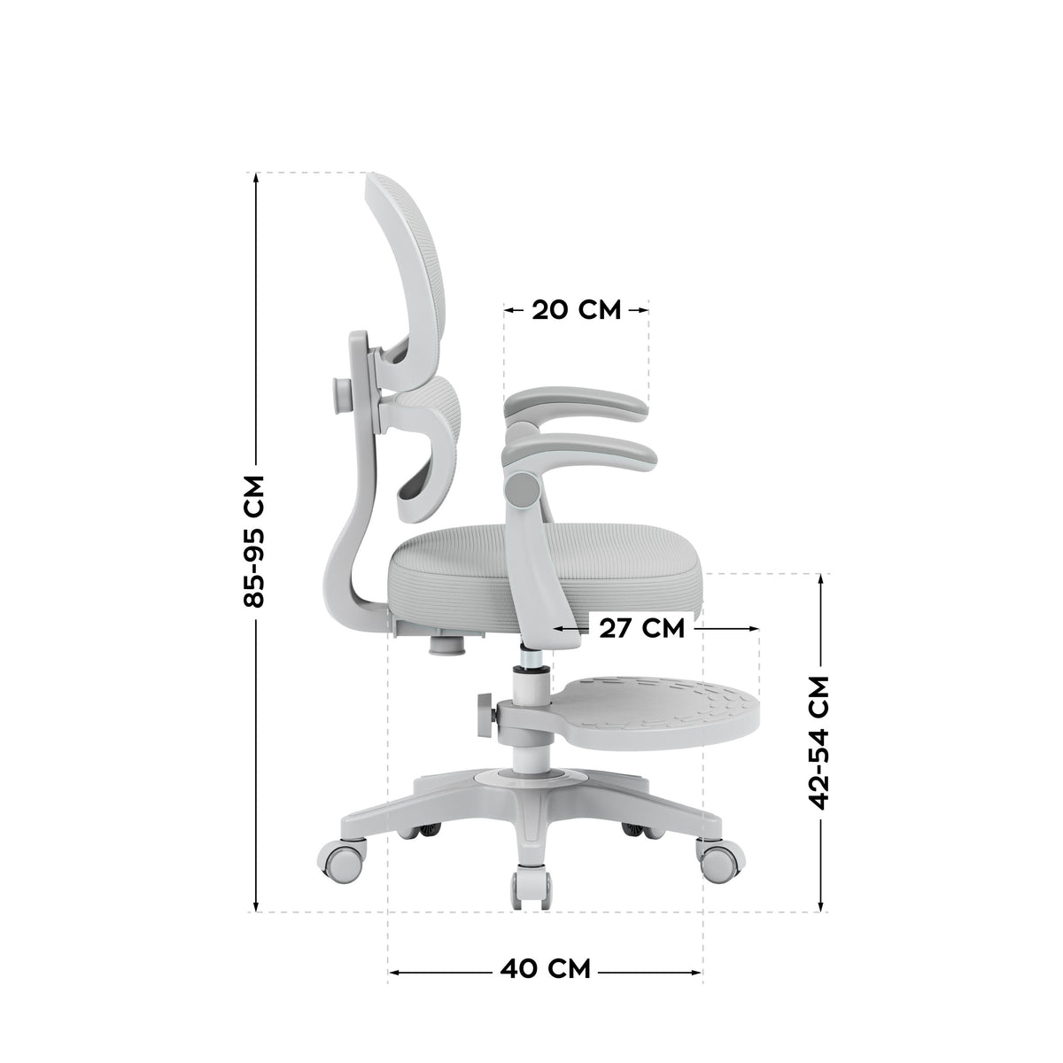 Ergonomischer Kinderschreibtischstuhl Mark Adler Junior 4.4 Grau