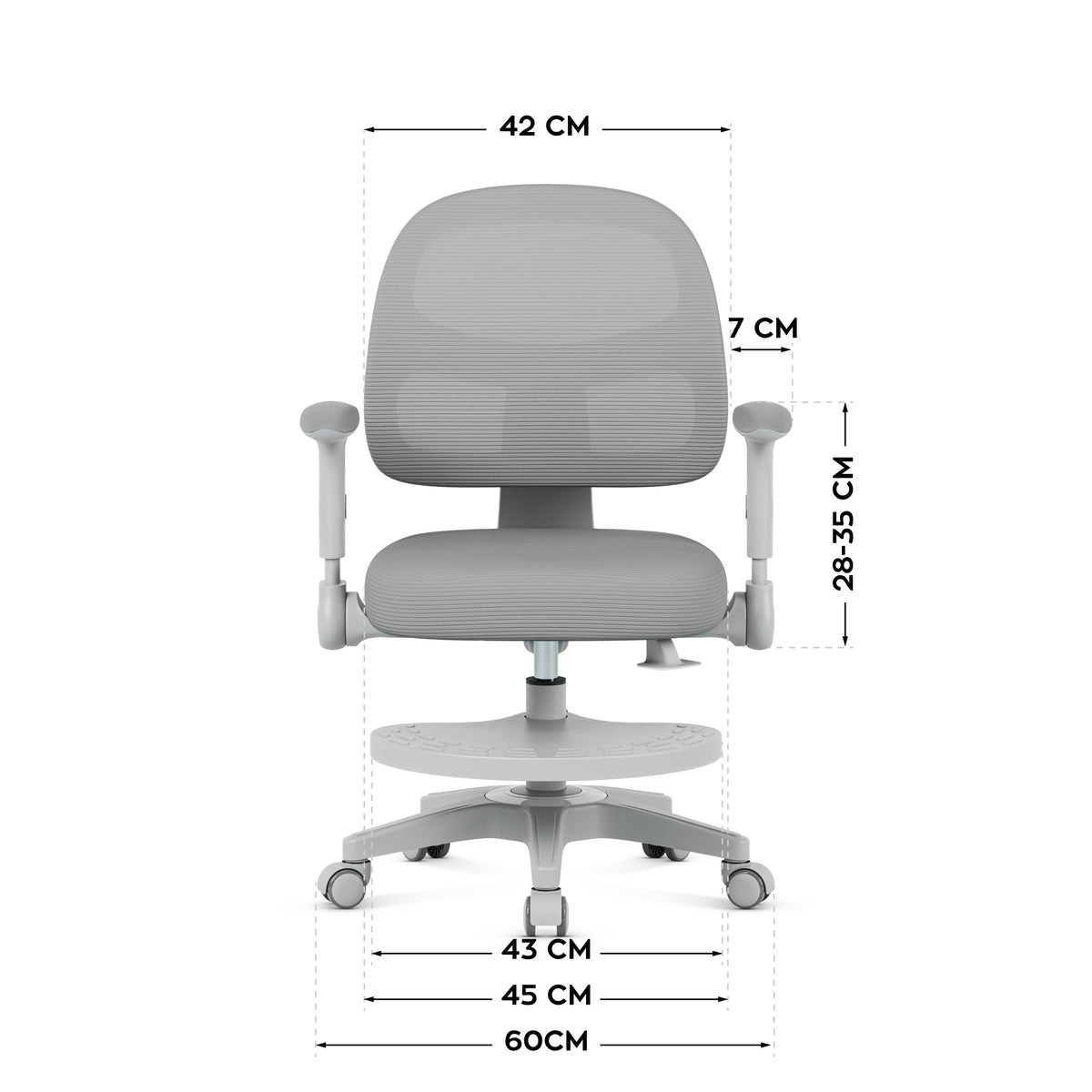 Mark Adler JUNIOR 5.0 Grau Drehstuhl 