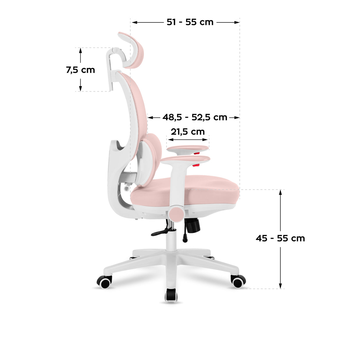 Mark Adler Junior 6.3 Pink ergonomischer Kinderstuhl