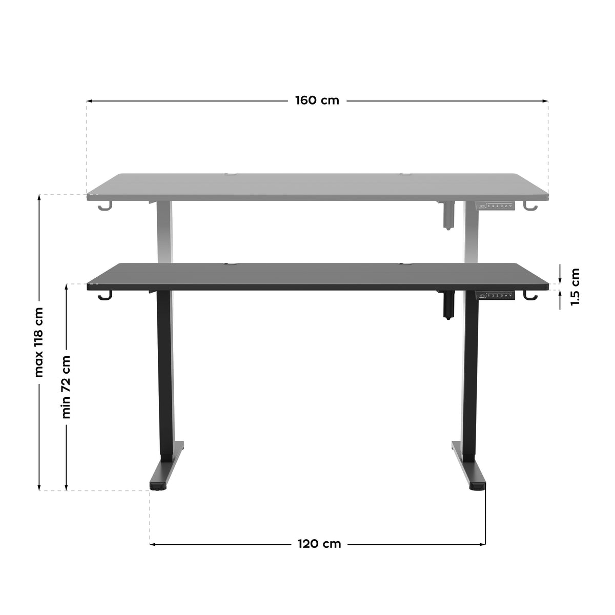 Mark Adler Leader 7.6 Elektrischer Schreibtisch Schwarz