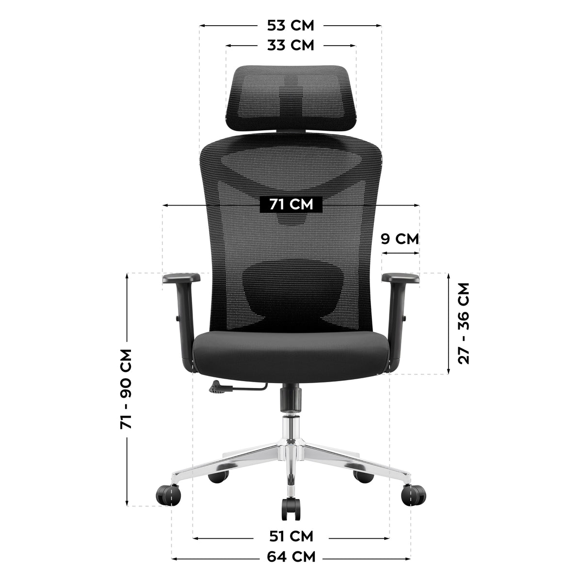 Ergonomischer Bürostuhl Mark Adler Manager 2.6 Schwarz