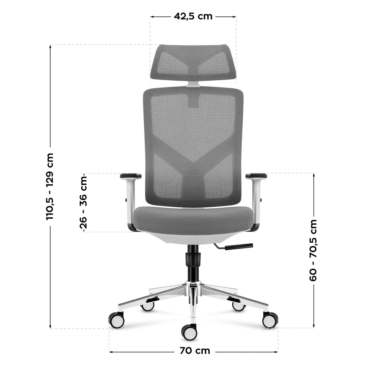 Mark Adler Manager 3.3 Weiß Ergonomischer Bürostuhl